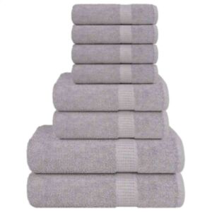 Pood24 8-osaline rätikute komplekt, hall, 360 gsm 100% puuvill
