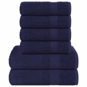 Pood24 6-osaline rätikute komplekt, tumesinine, 360 gsm 100% puuvill