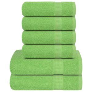 Pood24 6-osaline rätikute komplekt, roheline, 360 gsm 100% puuvill
