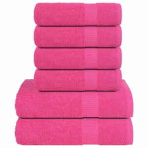 Pood24 12-osaline rätikute komplekt, roosa, 360 gsm 100% puuvill