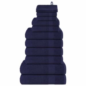 Pood24 12-osaline rätikute komplekt, tumesinine, 360 gsm 100% puuvill