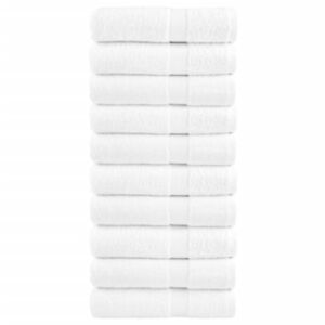Pood24 saunalina 10 tk, valge, 100 x 150 cm, 600 gsm, 100% puuvill