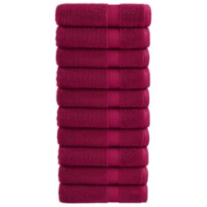 Pood24 saunalina 10 tk, bordoopunane, 70x140 cm, 600 gsm, 100% puuvill