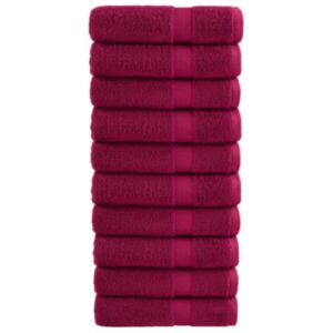 Pood24 saunalina 10 tk, bordoopunane, 100x150 cm, 600 gsm, 100%puuvill