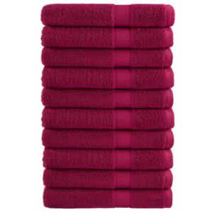 Pood24 saunalina 10 tk, bordoopunane, 80x200 cm, 600 gsm, 100% puuvill