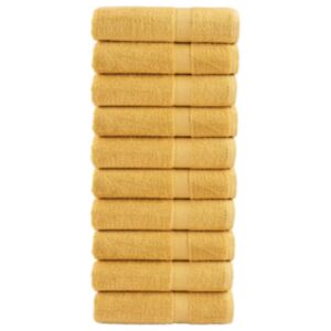Pood24 saunalina 10 tk, kuldne, 70x140 cm, 600 gsm, 100% puuvill