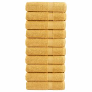 Pood24 saunalina 10 tk, kuldne, 100 x 150 cm, 600 gsm, 100% puuvill