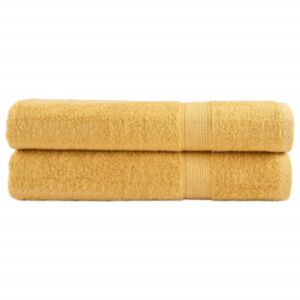 Pood24 saunalina 2 tk, kuldne, 80 x 200 cm, 600 gsm, 100% puuvill