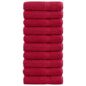 Pood24 saunalina 10 tk, punane, 70x140 cm, 600 gsm, 100% puuvill
