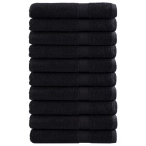 Pood24 rätikud 10 tk, must, 100x200 cm, 600 gsm, 100% puuvill
