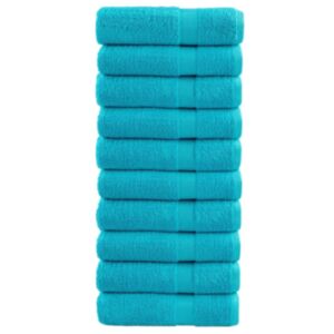 Pood24 saunalina 10 tk, türkiis, 70x140 cm, 600 gsm, 100% puuvill