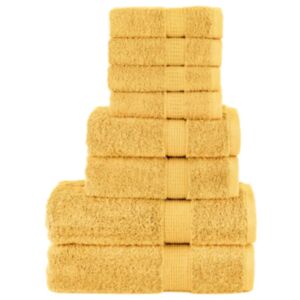 Pood24 8-osaline rätikute komplekt, kuldne, 600 gsm 100% puuvill