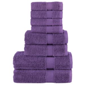 Pood24 8-osaline rätikute komplekt, lilla, 600 gsm 100% puuvill