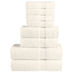 Pood24 8-osaline rätikute komplekt, kreemjas, 600 gsm 100% puuvill