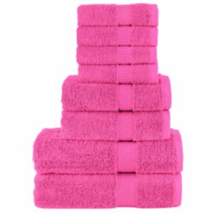 Pood24 8-osaline rätikute komplekt, roosa, 600 gsm 100% puuvill