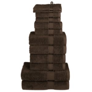 Pood24 12-osaline rätikute komplekt, pruun, 600 gsm 100% puuvill