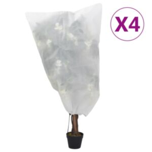 Pood24 pingutusnööriga taime fliiskatted 4 tk, 70 g/m², 0,8x1,2 m