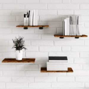 Pood24 seinariiulid 4 tk, suitsutatud tamm, 40x30x1,5 cm, tehispuit