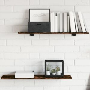Pood24 seinariiulid 4 tk, suitsutatud tamm, 80x20x1,5 cm, tehispuit