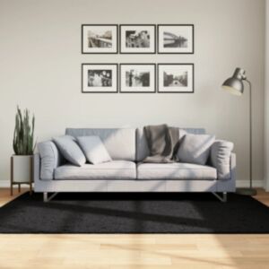 Pood24 kõrge narmaga Shaggy vaip, must, 140x200 cm