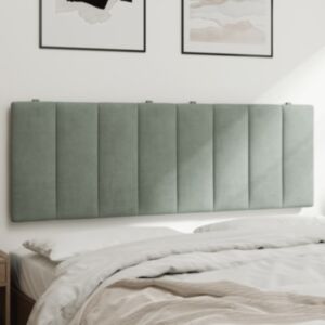Pood24 voodipeatsi padi, helehall, 120 cm, samet