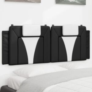 Pood24 voodipeatsi padi, must ja valge, 120 cm, kunstnahk