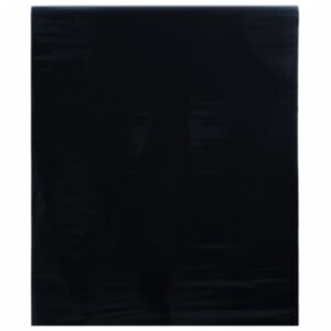 Pood24 staatiline aknakile, jäätunud, must, 45x2000 cm, PVC