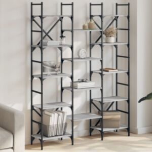 Pood24 raamaturiiul, hall Sonoma tamm, 127,5x28,5x172,5 cm, tehispuit