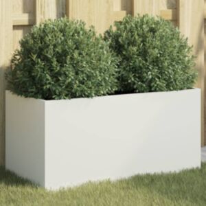 Pood24 taimekast valge 62x30x29 cm, külmvaltsitud teras