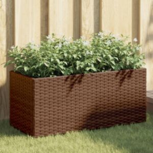Pood24 taimekast 2 potiga, pruun, 72 x 30 x 32 cm, polürotang