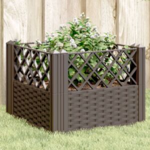 Pood24 vaiadega taimekast, pruun, 43,5 x 43,5 x 43,5 cm, PP
