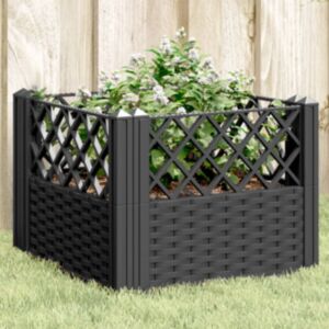 Pood24 vaiadega taimekast, must, 43,5 x 43,5 x 43,5 cm, PP