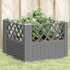 Pood24 vaiadega taimekast, helehall, 43,5 x 43,5 x 43,5 cm, PP