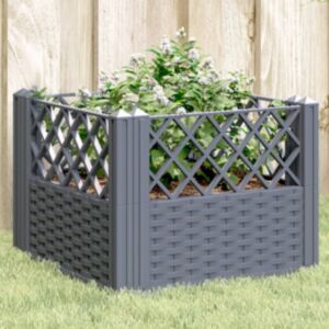 Pood24 vaiadega taimekast, hall, 43,5 x 43,5 x 43,5 cm, PP