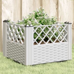 Pood24 vaiadega taimekast, valge, 43,5x43,5x43,5 cm, PP