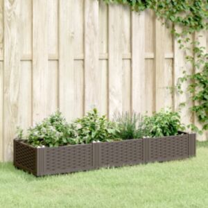 Pood24 vaiadega taimekast, pruun, 125 x 40 x 28,5 cm, PP