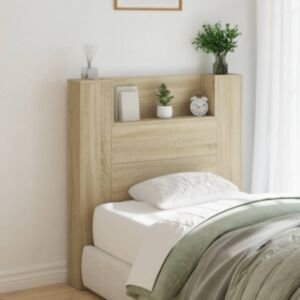 Pood24 voodipeatsi kapp LED-tuledega, Sonoma tamm, 100x16,5x103,5 cm