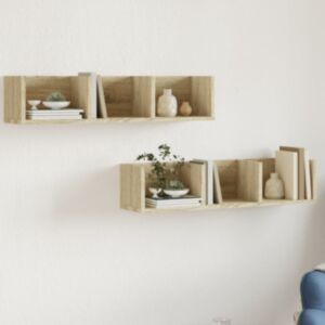 Pood24 seinakapid, 2 tk, Sonoma tamm, 75x18x16,5 cm, tehispuit