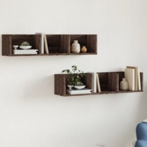Pood24 seinakapid, 2 tk, pruun tamm, 75x18x16,5 cm, tehispuit