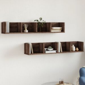 Pood24 seinakapid, 2 tk, pruun tamm, 99x18x16,5 cm, tehispuit