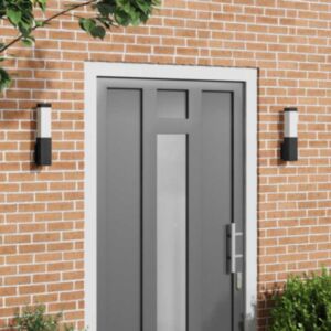 Pood24 Välisseina Lambid 2 pcs Must 10.5 x 6 x 35 cm Roostevaba teras