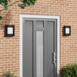 Pood24 Välisseina Lambid 2 pcs Must 23.5 x 10.5 x 26 cm