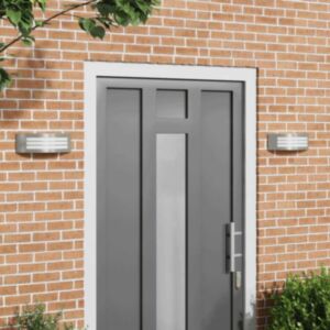 Pood24 Välisseina Lambid 2 pcs Hõbedane 32 x 10 x 10 cm