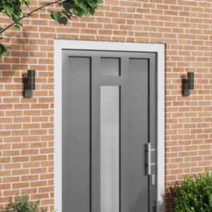 Pood24 Välisseina Lambid 2 pcs Must 7 x 10 x 22 cm Roostevaba teras