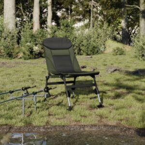 Pood24 kokkupandav kalastustool, reguleeritavad jalad, roheline