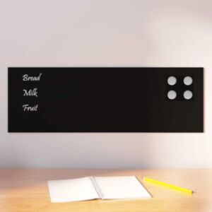 Pood24 seinakinnitusega magnettahvel, must, 60x20 cm, karastatud klaas