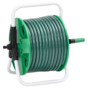 Pood24 vabalt seisev voolikurull, roheline, 30 m PVC voolikuga