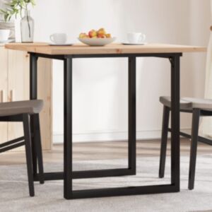 Pood24 söögilaud, O-raam, 90 x 90 x 75,5 cm, männipuit ja malm