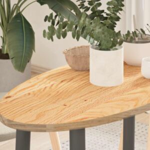 Pood24 lauaplaat 80x40x2 cm Täispuidust tamm ovaalne