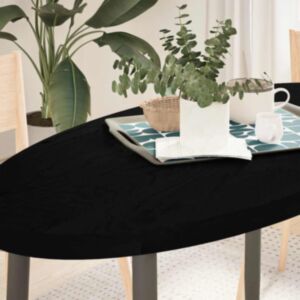 Pood24 lauaplaat, tumepruun, 120 x 60 x 4 cm, tammepuit ovaalne